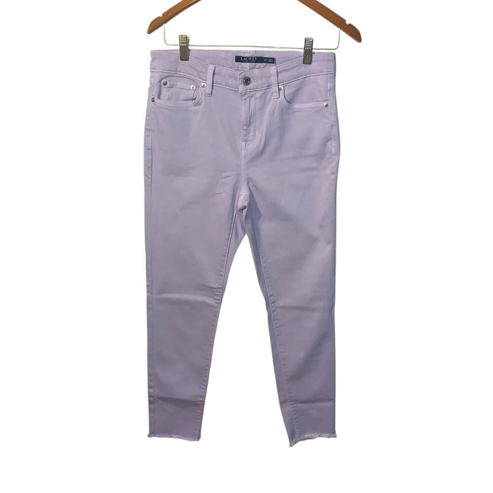 Lauren Ralph Lauren lilac frayed jeans sz 6p